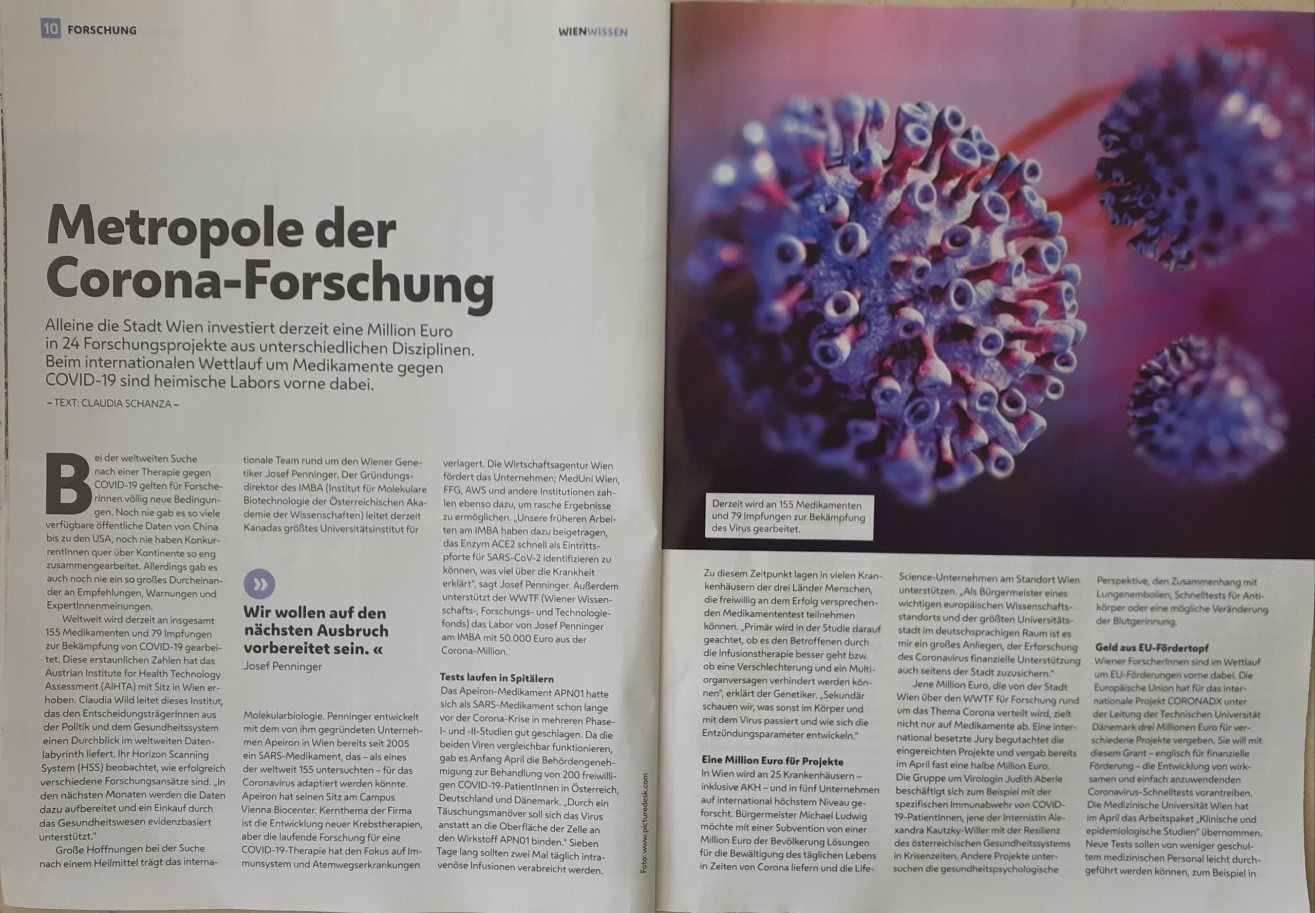 Corona-Forschung in WIEN WISSEN